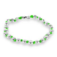 Pulsera Spadarella Spadini in Plata SPBR275-17.5 VERDE FLUO